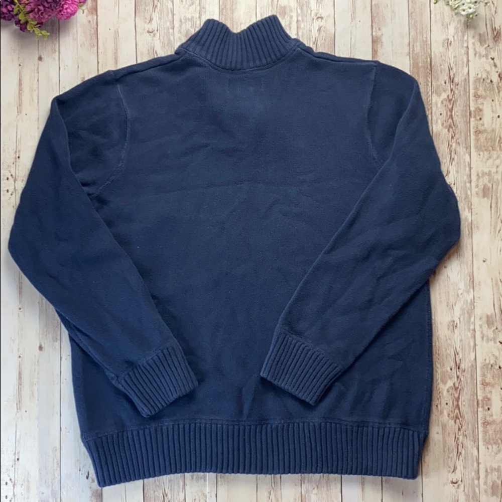 Vintage Eddie Bauer Blue 100% Cotton Long Sleeve Sweater Men's Size L - Picture 8 of 8